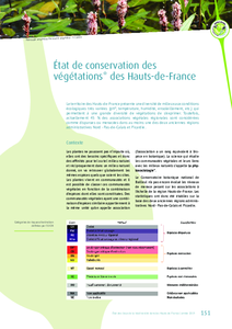 État de conservation des végétations des Hauts-de-France
