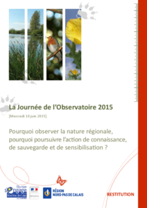 Couverture Restitution Journée de l'Observatoire de la biodiversité 2015