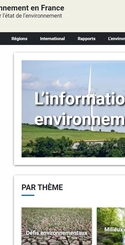 ecran accueil site "rapport environnemetnal"