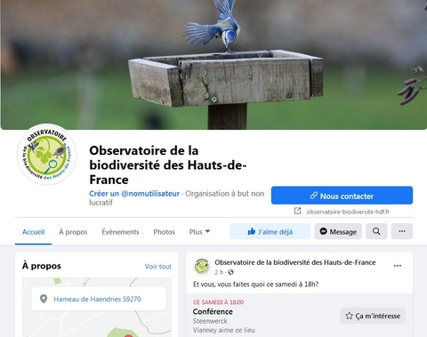 page facebook de l'Observatoire