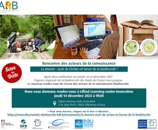 Rencontre des acteurs de la connaissance 2023 - La donnée : socle de l’action en faveur de la biodiversité ! 
